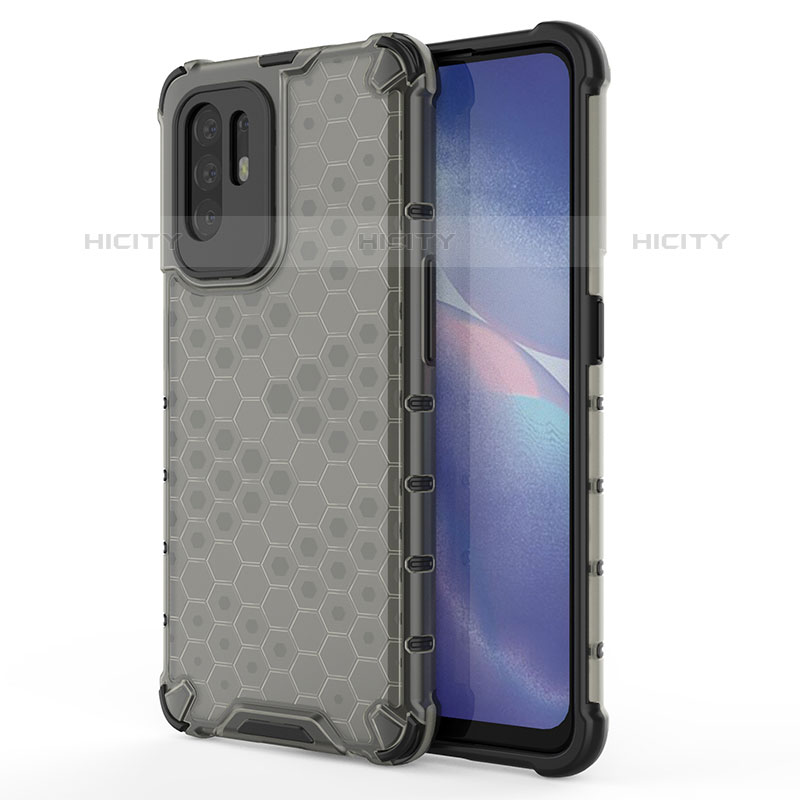 Coque Rebord Contour Silicone et Vitre Transparente Housse Etui 360 Degres AM1 pour Oppo A94 5G Noir Plus