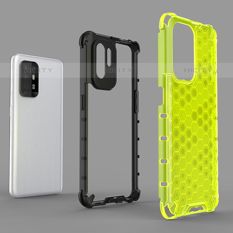 Coque Rebord Contour Silicone et Vitre Transparente Housse Etui 360 Degres AM1 pour Oppo A94 5G Plus