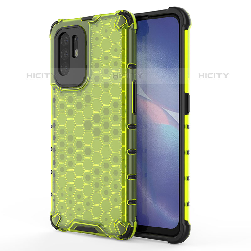 Coque Rebord Contour Silicone et Vitre Transparente Housse Etui 360 Degres AM1 pour Oppo A94 5G Vert Plus