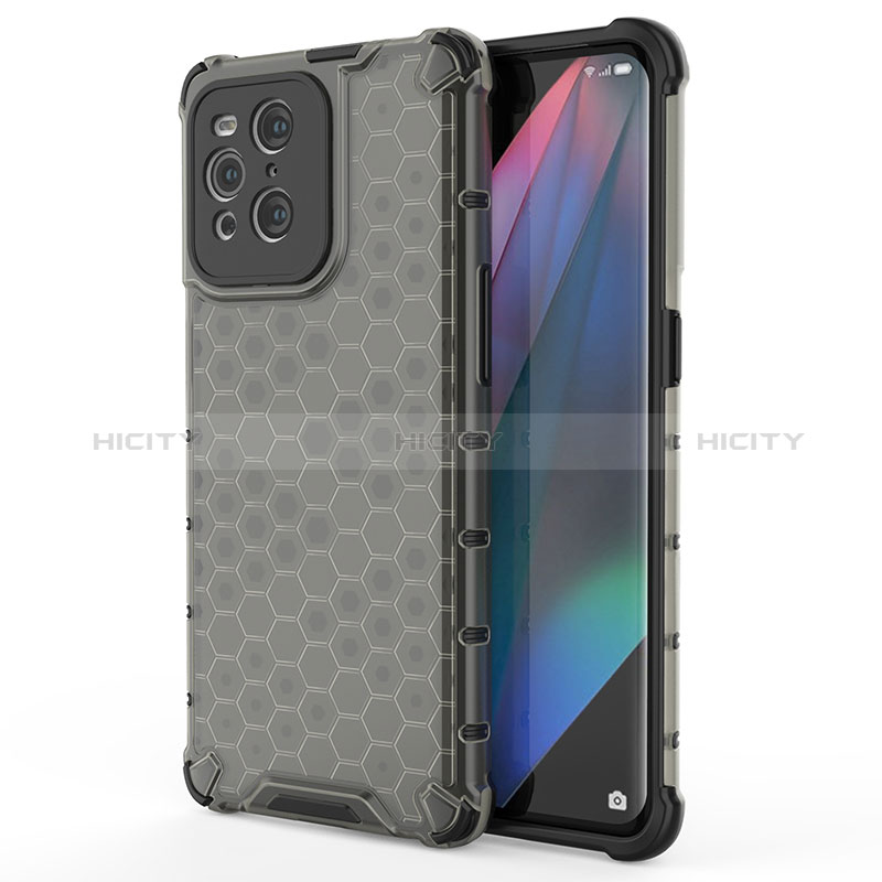 Coque Rebord Contour Silicone et Vitre Transparente Housse Etui 360 Degres AM1 pour Oppo Find X3 5G Noir Plus