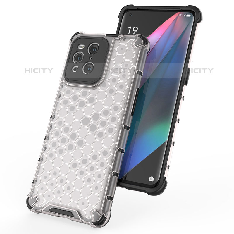 Coque Rebord Contour Silicone et Vitre Transparente Housse Etui 360 Degres AM1 pour Oppo Find X3 Pro 5G Plus