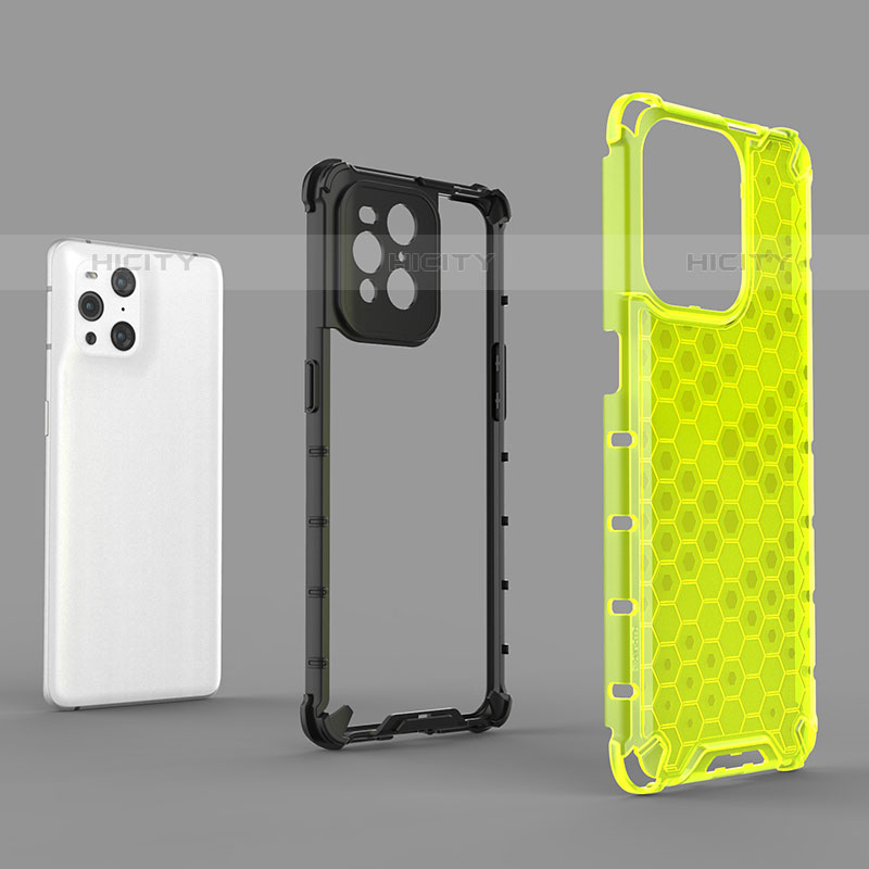 Coque Rebord Contour Silicone et Vitre Transparente Housse Etui 360 Degres AM1 pour Oppo Find X3 Pro 5G Plus