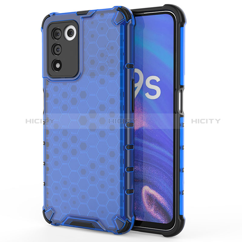 Coque Rebord Contour Silicone et Vitre Transparente Housse Etui 360 Degres AM1 pour Oppo K9S 5G Bleu Plus