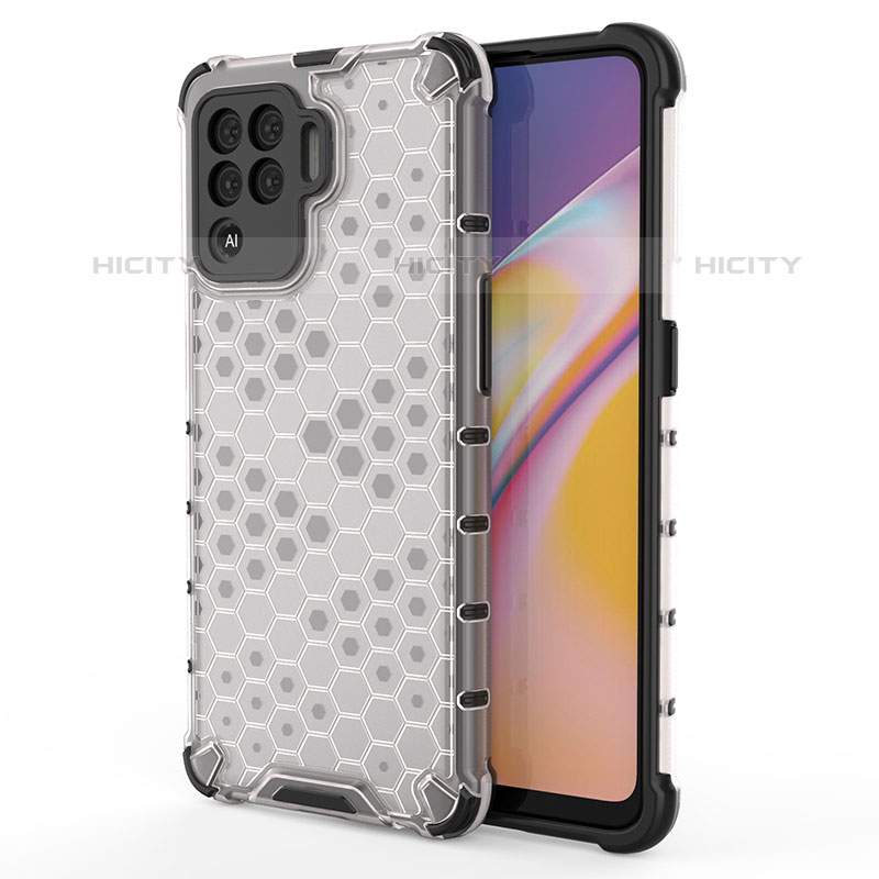 Coque Rebord Contour Silicone et Vitre Transparente Housse Etui 360 Degres AM1 pour Oppo Reno5 Lite Blanc Plus