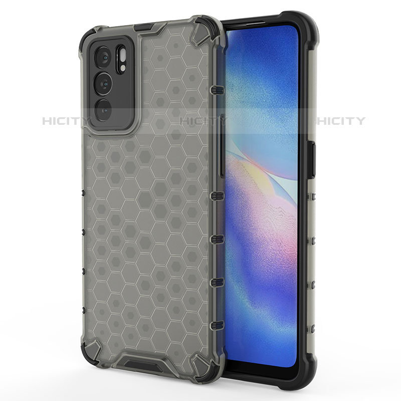 Coque Rebord Contour Silicone et Vitre Transparente Housse Etui 360 Degres AM1 pour Oppo Reno6 5G Noir Plus