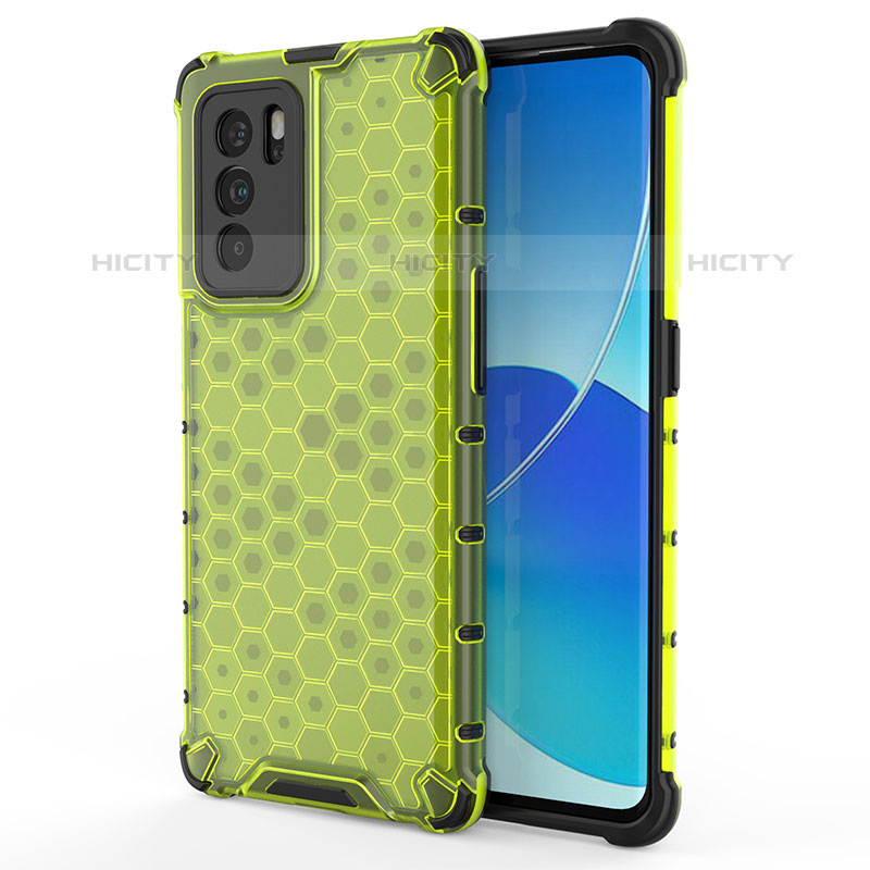 Coque Rebord Contour Silicone et Vitre Transparente Housse Etui 360 Degres AM1 pour Oppo Reno6 Pro 5G India Vert Plus