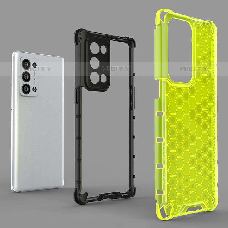 Coque Rebord Contour Silicone et Vitre Transparente Housse Etui 360 Degres AM1 pour Oppo Reno6 Pro 5G Plus