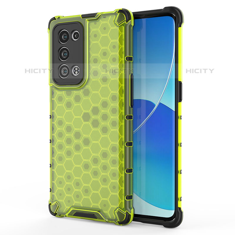 Coque Rebord Contour Silicone et Vitre Transparente Housse Etui 360 Degres AM1 pour Oppo Reno6 Pro 5G Vert Plus