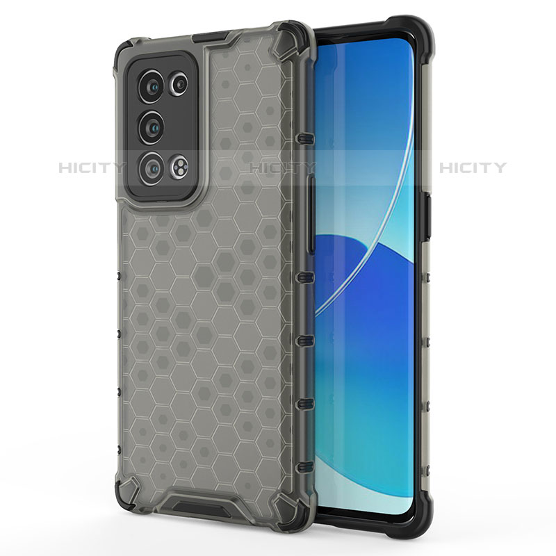 Coque Rebord Contour Silicone et Vitre Transparente Housse Etui 360 Degres AM1 pour Oppo Reno6 Pro+ Plus 5G Noir Plus