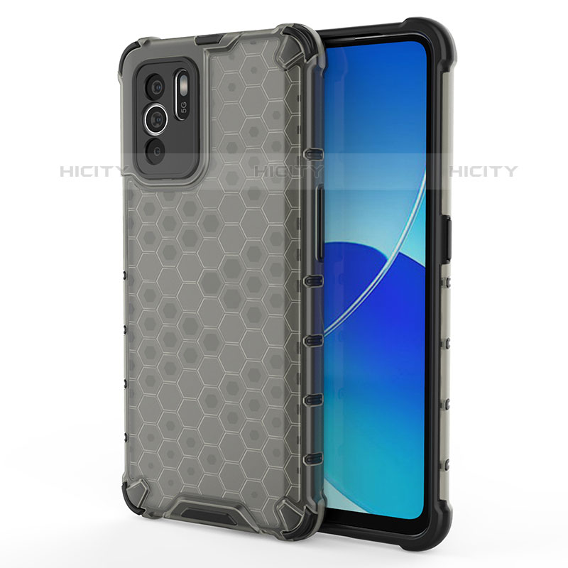 Coque Rebord Contour Silicone et Vitre Transparente Housse Etui 360 Degres AM1 pour Oppo Reno6 Z 5G Noir Plus