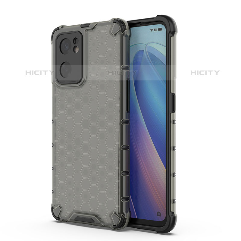 Coque Rebord Contour Silicone et Vitre Transparente Housse Etui 360 Degres AM1 pour Oppo Reno7 SE 5G Noir Plus