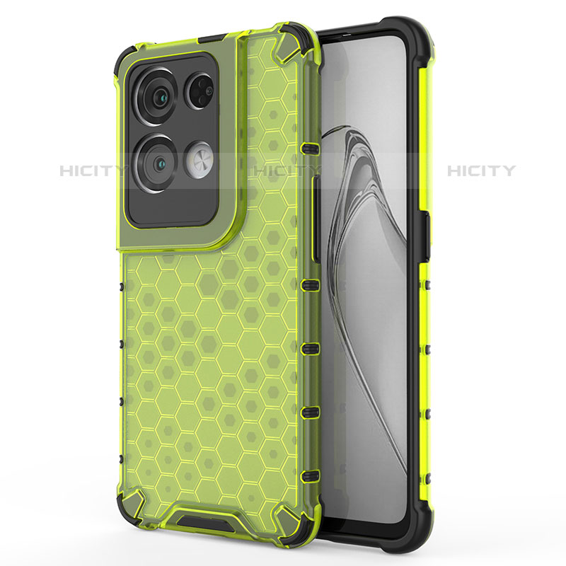 Coque Rebord Contour Silicone et Vitre Transparente Housse Etui 360 Degres AM1 pour Oppo Reno8 Pro 5G Vert Plus