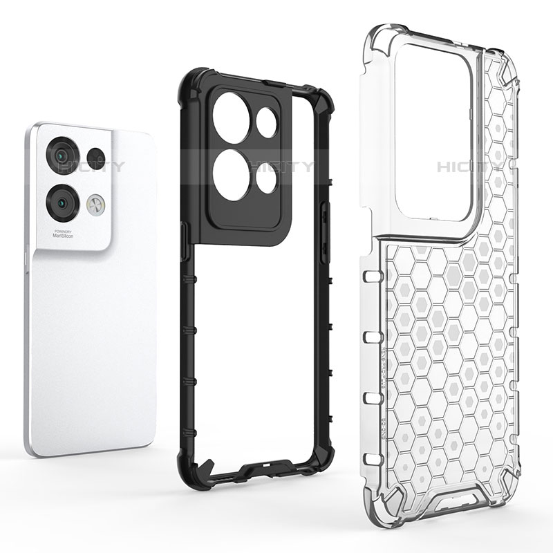 Coque Rebord Contour Silicone et Vitre Transparente Housse Etui 360 Degres AM1 pour Oppo Reno8 Pro+ Plus 5G Plus