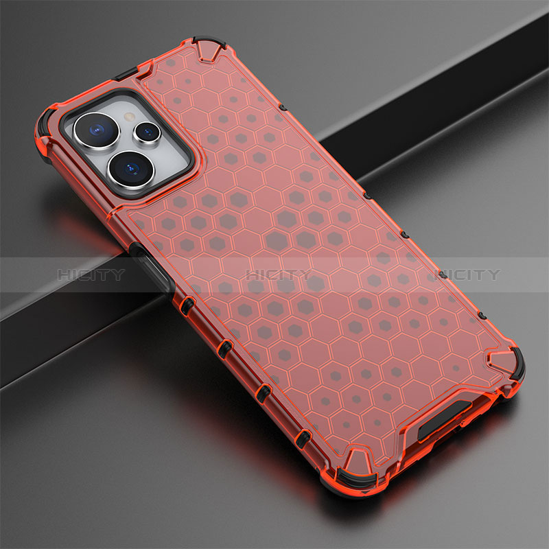 Coque Rebord Contour Silicone et Vitre Transparente Housse Etui 360 Degres AM1 pour Realme 10 5G Rouge Plus