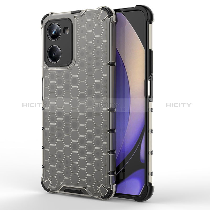 Coque Rebord Contour Silicone et Vitre Transparente Housse Etui 360 Degres AM1 pour Realme 10 Pro 5G Noir Plus