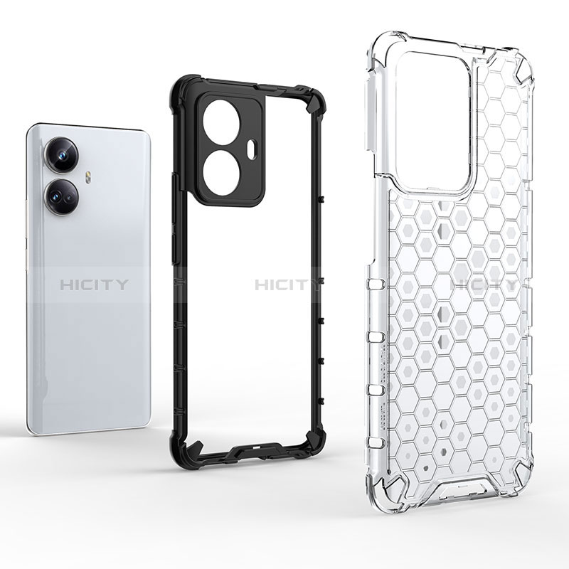 Coque Rebord Contour Silicone et Vitre Transparente Housse Etui 360 Degres AM1 pour Realme 10 Pro+ Plus 5G Plus