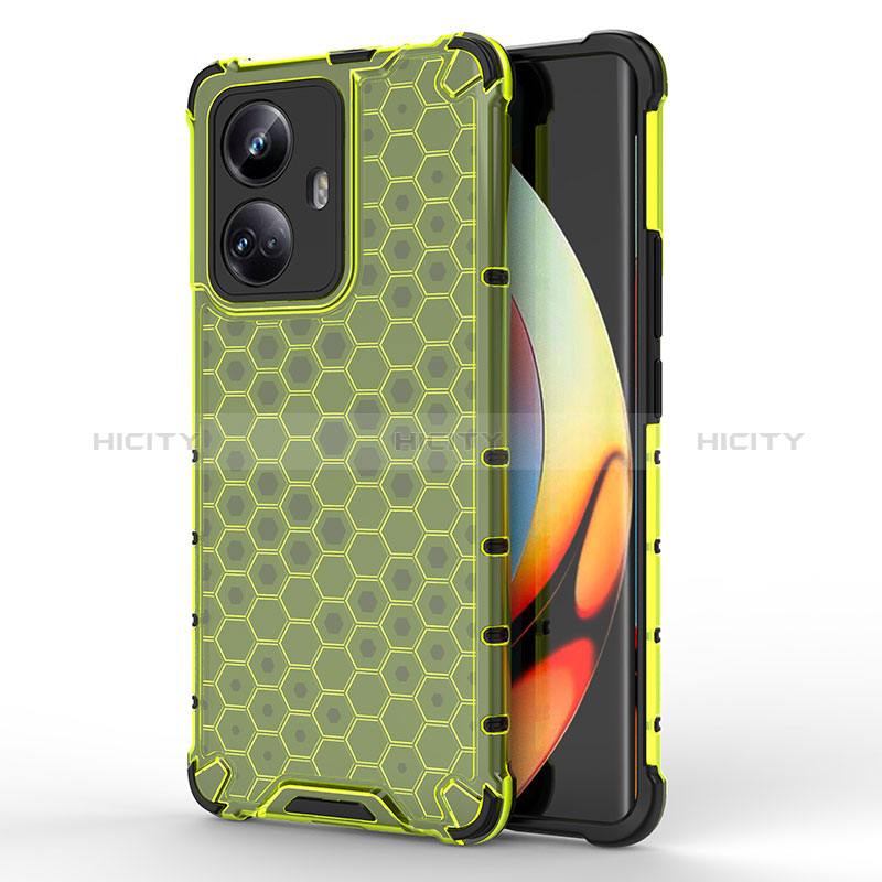 Coque Rebord Contour Silicone et Vitre Transparente Housse Etui 360 Degres AM1 pour Realme 10 Pro+ Plus 5G Vert Plus