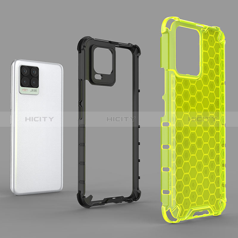 Coque Rebord Contour Silicone et Vitre Transparente Housse Etui 360 Degres AM1 pour Realme 8 4G Plus