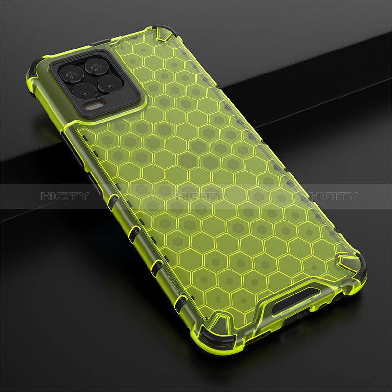 Coque Rebord Contour Silicone et Vitre Transparente Housse Etui 360 Degres AM1 pour Realme 8 4G Vert Plus