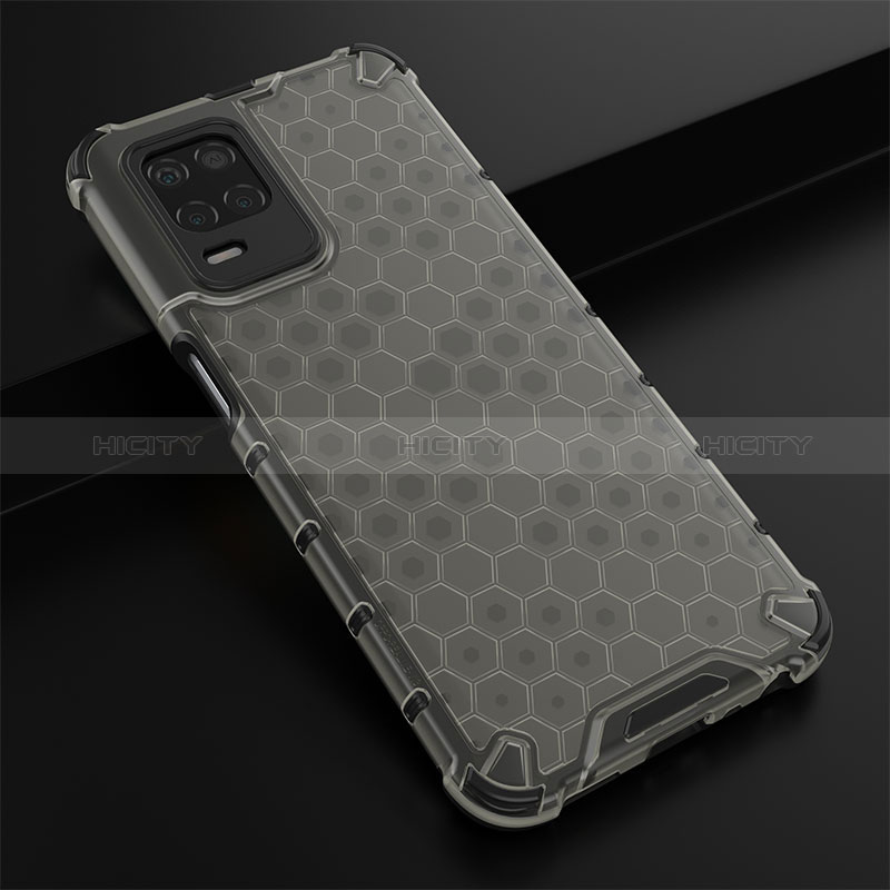 Coque Rebord Contour Silicone et Vitre Transparente Housse Etui 360 Degres AM1 pour Realme 8 5G Noir Plus