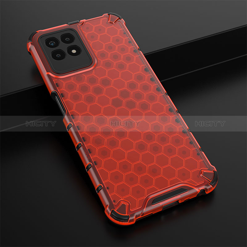 Coque Rebord Contour Silicone et Vitre Transparente Housse Etui 360 Degres AM1 pour Realme 8i Rouge Plus