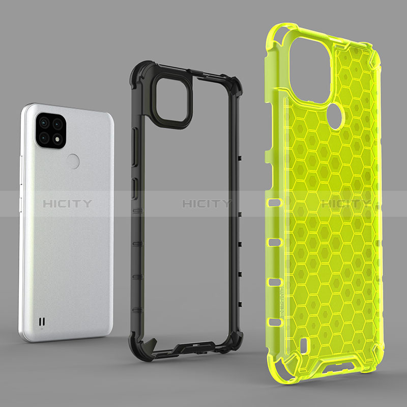 Coque Rebord Contour Silicone et Vitre Transparente Housse Etui 360 Degres AM1 pour Realme C21 Plus