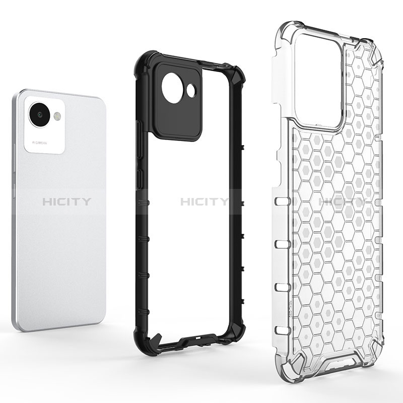 Coque Rebord Contour Silicone et Vitre Transparente Housse Etui 360 Degres AM1 pour Realme C30 Plus