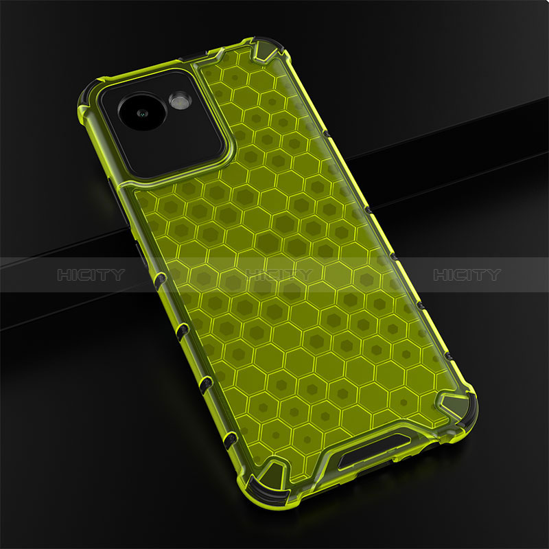 Coque Rebord Contour Silicone et Vitre Transparente Housse Etui 360 Degres AM1 pour Realme C30 Vert Plus