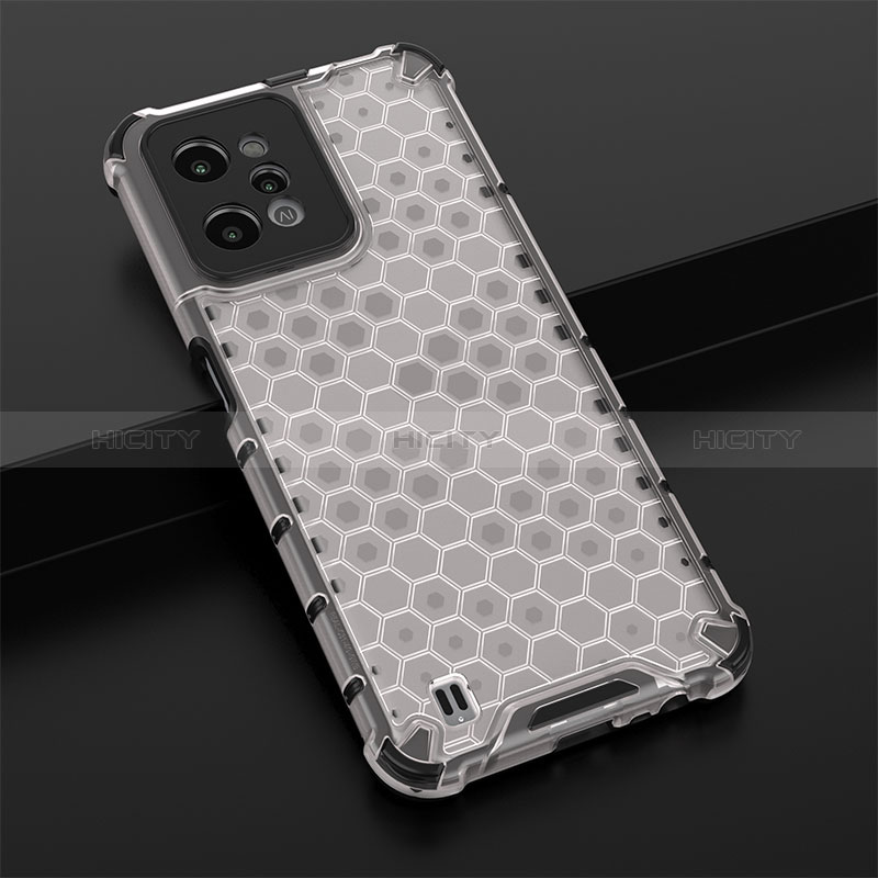 Coque Rebord Contour Silicone et Vitre Transparente Housse Etui 360 Degres AM1 pour Realme C31 Blanc Plus