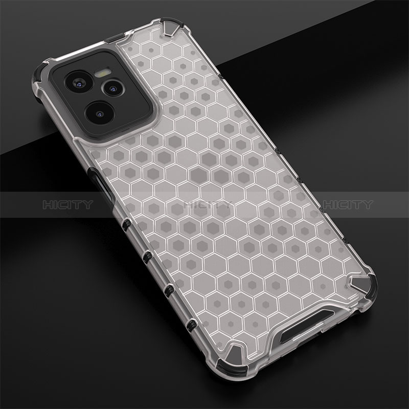 Coque Rebord Contour Silicone et Vitre Transparente Housse Etui 360 Degres AM1 pour Realme C35 Blanc Plus