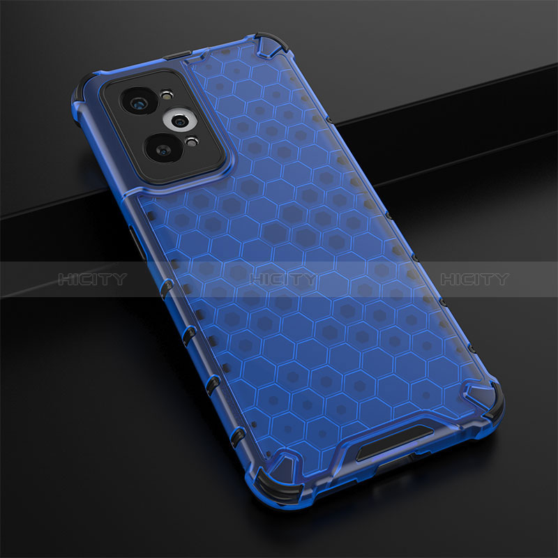 Coque Rebord Contour Silicone et Vitre Transparente Housse Etui 360 Degres AM1 pour Realme GT Neo 3T 5G Bleu Plus