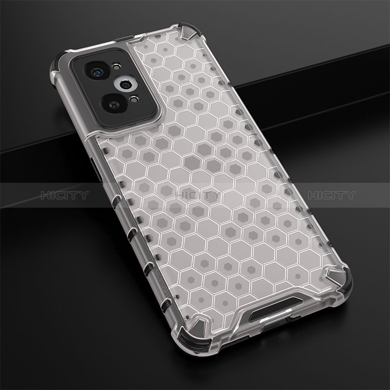 Coque Rebord Contour Silicone et Vitre Transparente Housse Etui 360 Degres AM1 pour Realme GT2 5G Blanc Plus