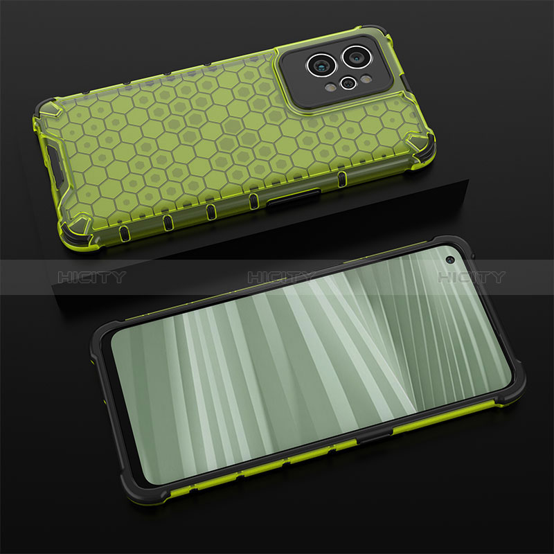 Coque Rebord Contour Silicone et Vitre Transparente Housse Etui 360 Degres AM1 pour Realme GT2 Pro 5G Vert Plus