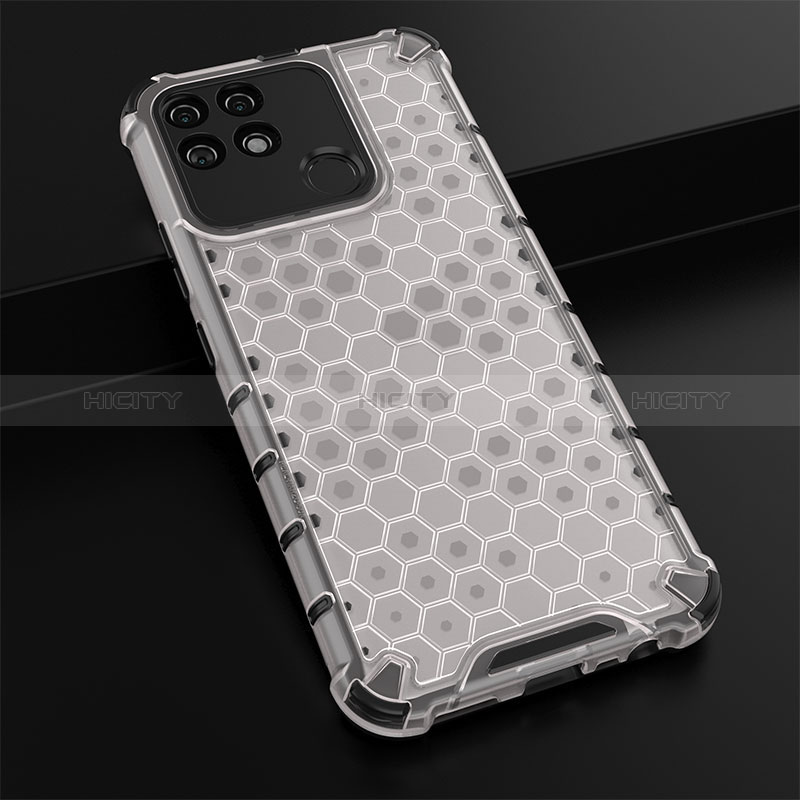 Coque Rebord Contour Silicone et Vitre Transparente Housse Etui 360 Degres AM1 pour Realme Narzo 50A Blanc Plus