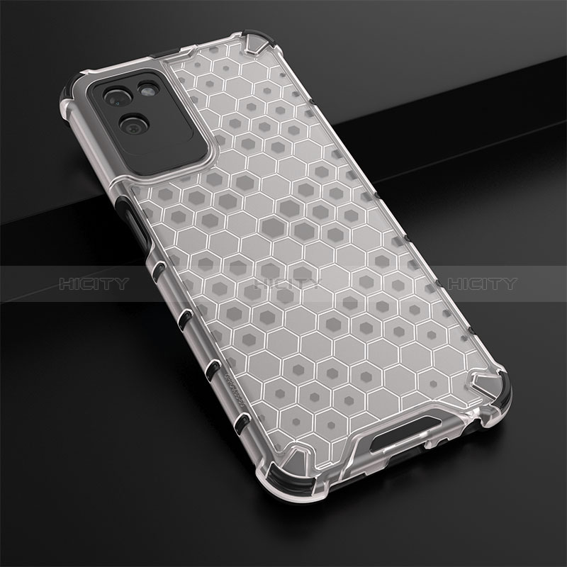 Coque Rebord Contour Silicone et Vitre Transparente Housse Etui 360 Degres AM1 pour Realme V11 5G Blanc Plus