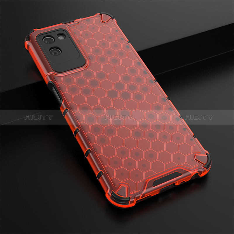 Coque Rebord Contour Silicone et Vitre Transparente Housse Etui 360 Degres AM1 pour Realme V11 5G Rouge Plus