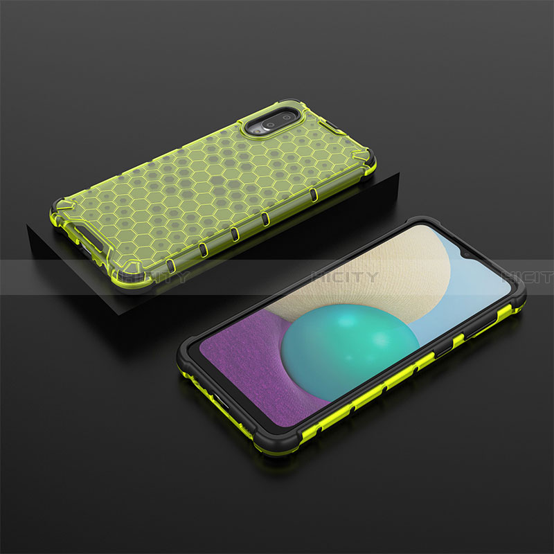 Coque Rebord Contour Silicone et Vitre Transparente Housse Etui 360 Degres AM1 pour Samsung Galaxy A02 Plus