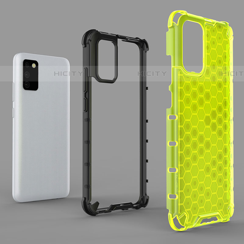 Coque Rebord Contour Silicone et Vitre Transparente Housse Etui 360 Degres AM1 pour Samsung Galaxy A03s Plus