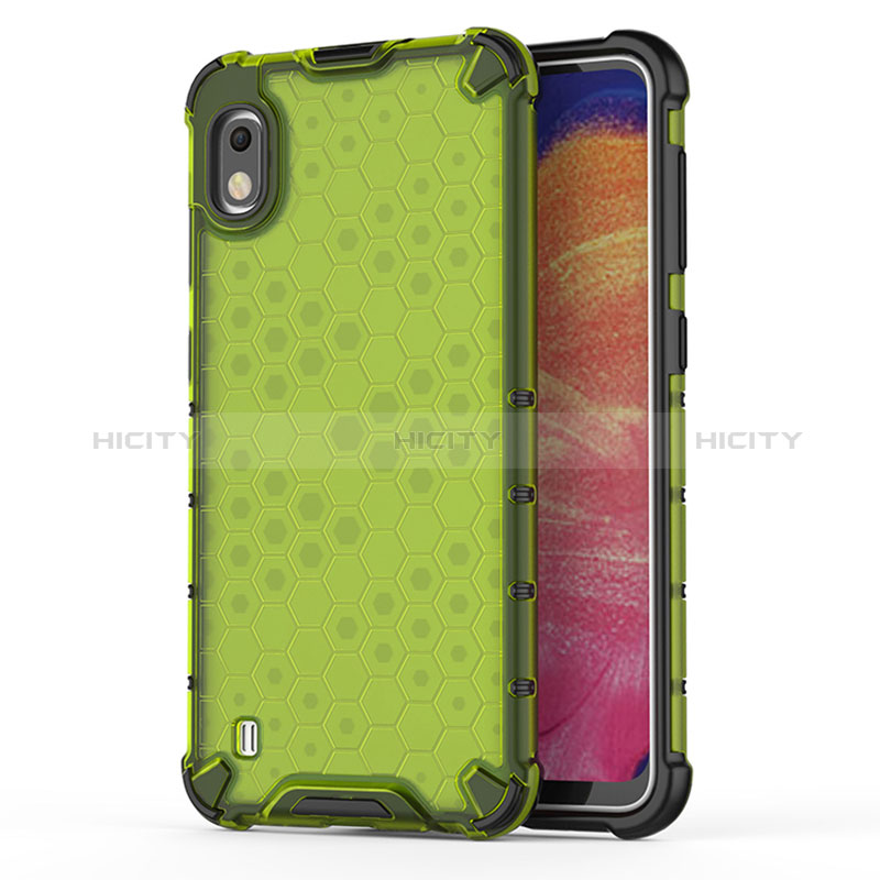 Coque Rebord Contour Silicone et Vitre Transparente Housse Etui 360 Degres AM1 pour Samsung Galaxy A10 Vert Plus