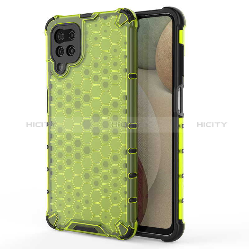 Coque Rebord Contour Silicone et Vitre Transparente Housse Etui 360 Degres AM1 pour Samsung Galaxy A12 5G Vert Plus