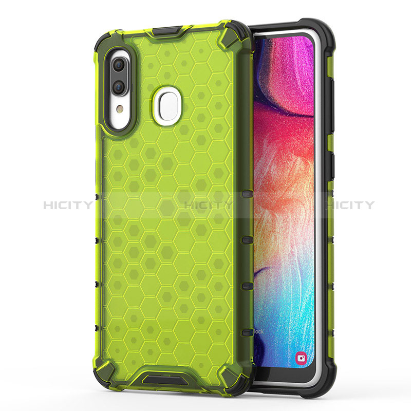 Coque Rebord Contour Silicone et Vitre Transparente Housse Etui 360 Degres AM1 pour Samsung Galaxy A20 Vert Plus