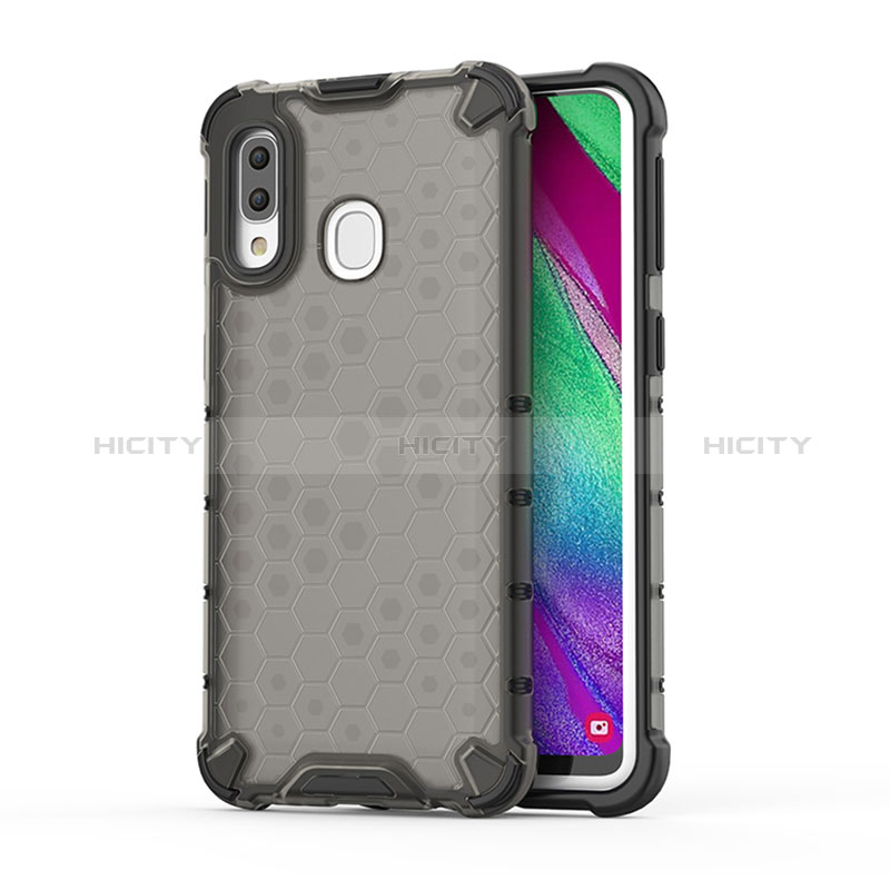 Coque Rebord Contour Silicone et Vitre Transparente Housse Etui 360 Degres AM1 pour Samsung Galaxy A40 Noir Plus