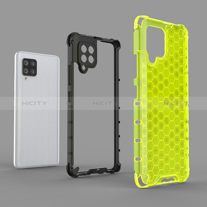 Coque Rebord Contour Silicone et Vitre Transparente Housse Etui 360 Degres AM1 pour Samsung Galaxy A42 5G Plus