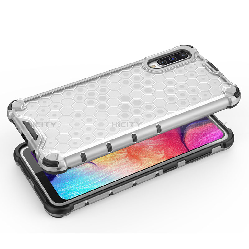 Coque Rebord Contour Silicone et Vitre Transparente Housse Etui 360 Degres AM1 pour Samsung Galaxy A50S Plus