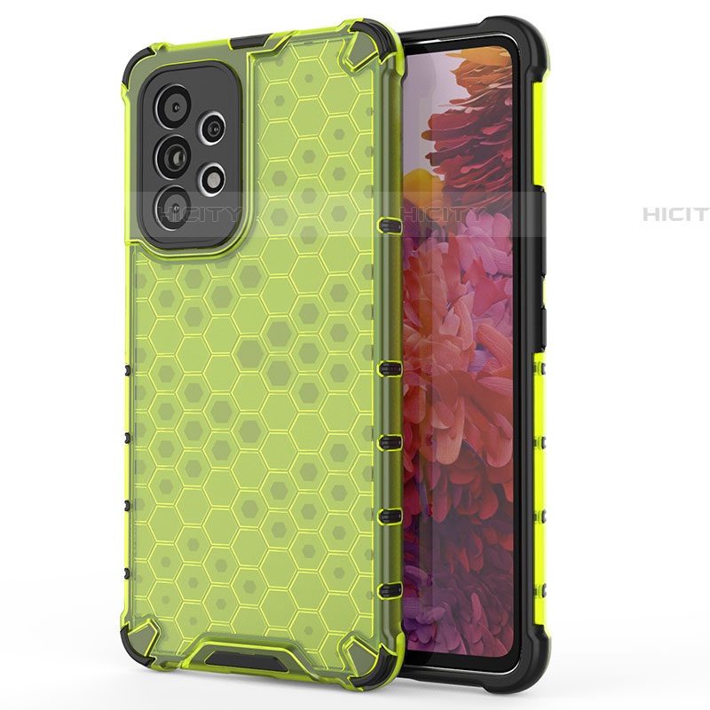 Coque Rebord Contour Silicone et Vitre Transparente Housse Etui 360 Degres AM1 pour Samsung Galaxy A53 5G Vert Plus