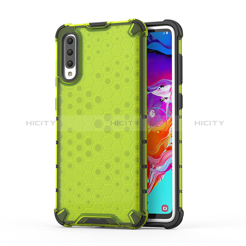 Coque Rebord Contour Silicone et Vitre Transparente Housse Etui 360 Degres AM1 pour Samsung Galaxy A70S Plus