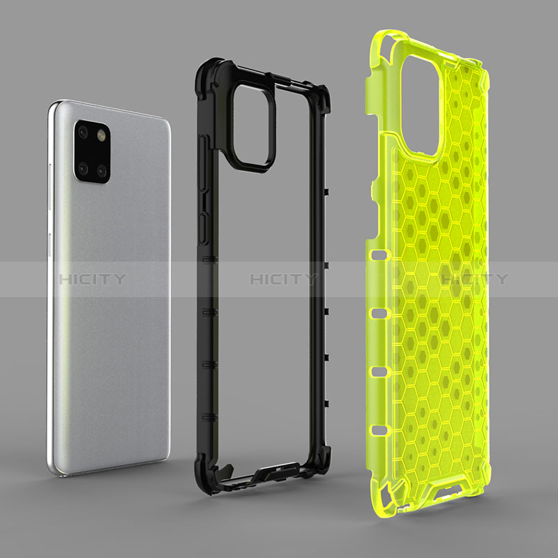 Coque Rebord Contour Silicone et Vitre Transparente Housse Etui 360 Degres AM1 pour Samsung Galaxy A81 Plus