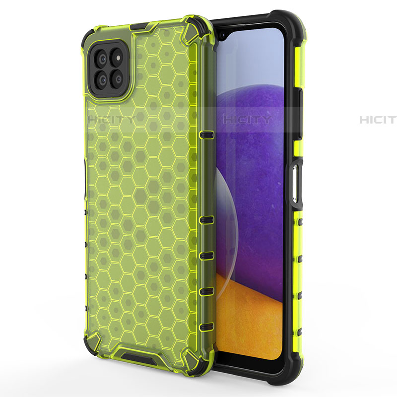 Coque Rebord Contour Silicone et Vitre Transparente Housse Etui 360 Degres AM1 pour Samsung Galaxy F42 5G Vert Plus