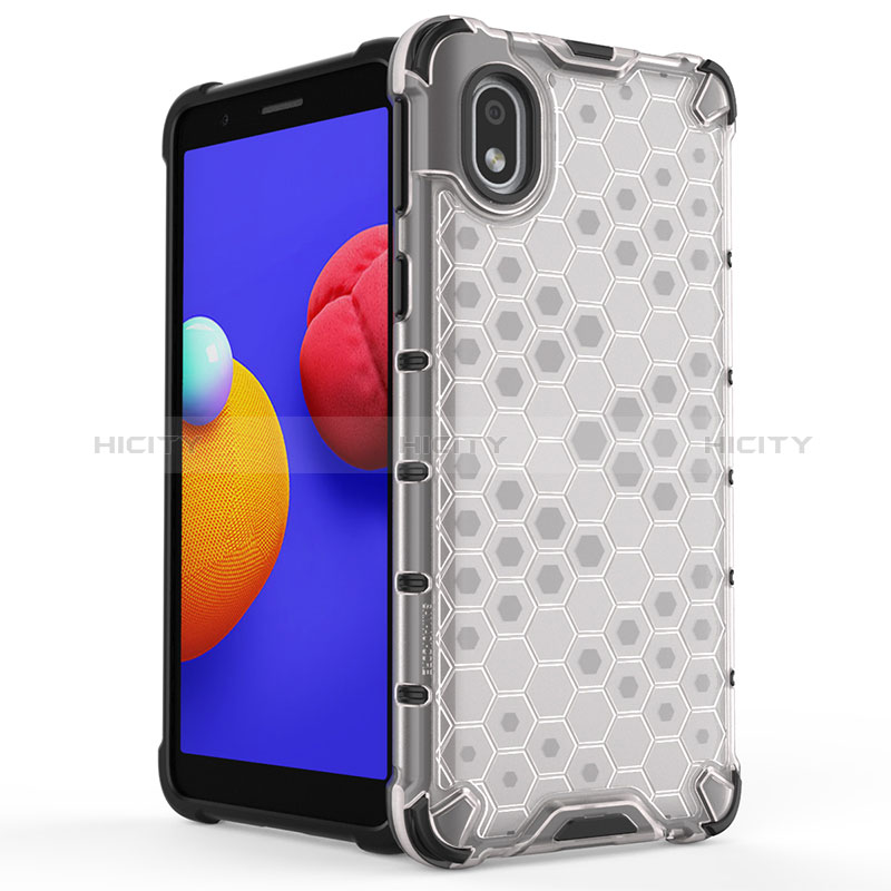 Coque Rebord Contour Silicone et Vitre Transparente Housse Etui 360 Degres AM1 pour Samsung Galaxy M01 Core Plus