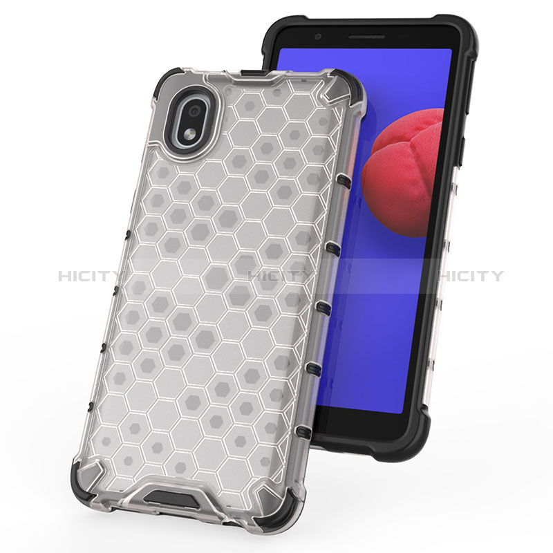 Coque Rebord Contour Silicone et Vitre Transparente Housse Etui 360 Degres AM1 pour Samsung Galaxy M01 Core Plus